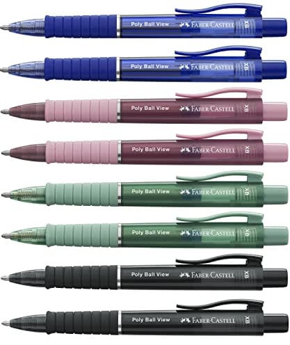 Faber-Castell Kugelschreiber Poly Ball View XB 8er SET