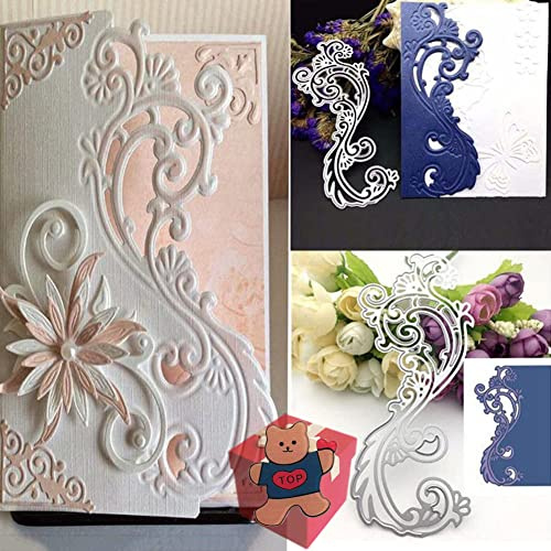AOOL Spitzenblumen-Stanzschablonen für Kartengestaltung, süße Spitzenblumen-Party-Festival-Einladungskarten-Stanzschablonen für DIY-Scrapbooking-Album, dekorative Prägepapier-Stanzschablonen für