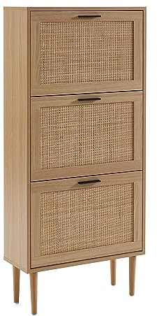 BAÏTA Amana Zapatero, Madera de ingeniería, marrón Claro, L60cm
