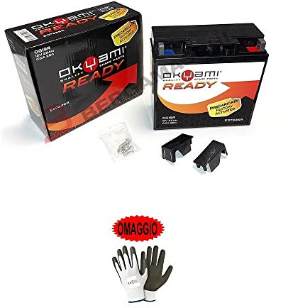 COMPATIBILE CON BMW R1150R 1150 2003 BATTERIA GIA' PRONTA ALL'USO OKYAMI OG19R CARICATA SIGILLATA IN FABBRICA BATTERIE 22 AH AMPERE 12 VOLT