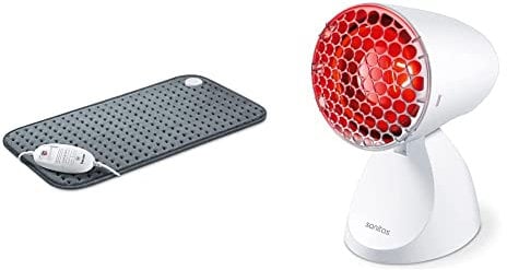 Beurer HK123 XXL Heat Pad, Longer Electric Pad for Even More Comforting Warmth and Relaxation & Sanitas SIL06 Infrared Heat Lamp | Warm, Soothing Infrared Light