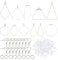 DICOSMETIC 72 Stück 11 Stile Edelstahl Geometrische Ohrringhaken Anhänger Baumeln Ohrring DIY Making Kit Mit Draht Anhänger/Ohrring Haken/Biegering/Plastik Ohrmuttern Für DIY Schmuckherstellung
