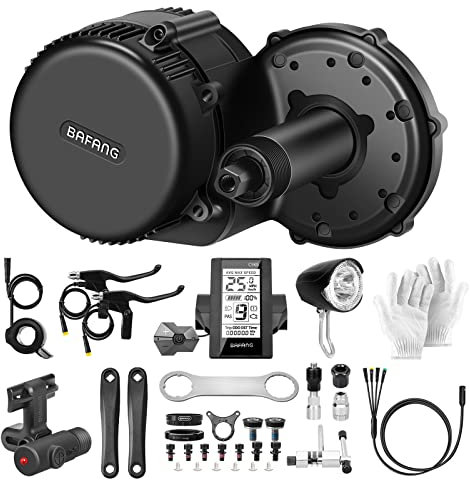 Bafang 48V 500W eBike Umbausatz BBS02B 48V 500W Elektrofahrrad Umbausatz Inklusive Motor, eBike Display, Geschwindigkeitssensor, Gashebel, Kurbelarm und Bremsen