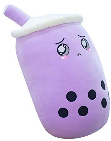 Uposao - Almohada de juguete de peluche (35 cm), diseño de burbujas, diseño de Boba, taza de té, de peluche, suave, para niña, suave, para niños, cojín de peluche, 35 cm