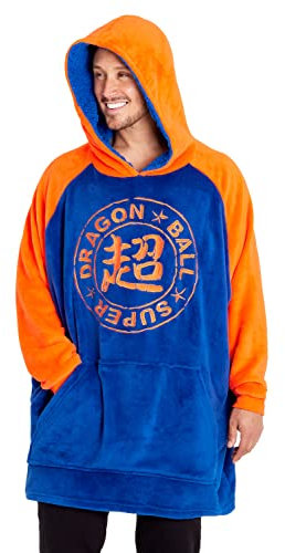 Dragon Ball Z Übergroße Hoodie Decke Herren Anime Merch Dragonball Kapuzenpullover Fleece Oversized für Männer und Teenager Jungen