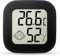 Ainiv Igrometro Termometro Digitale, 1 Pezzi Mini Igrometro Termometro con Emoji per Interni, Termometro Ambiente LCD grande da, Monitor di Temperatura e umidità per Casa, Serra, Stanza, Ufficio, Nero
