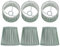 Lampenschirme 6er Set, Lampenabdeckung Kleine Kronleuchterschirme Glocke Lampenschirme Uno Fitter Modern Grün für Tischboden Wand Kronleuchter Nachttischlampe Ersatz