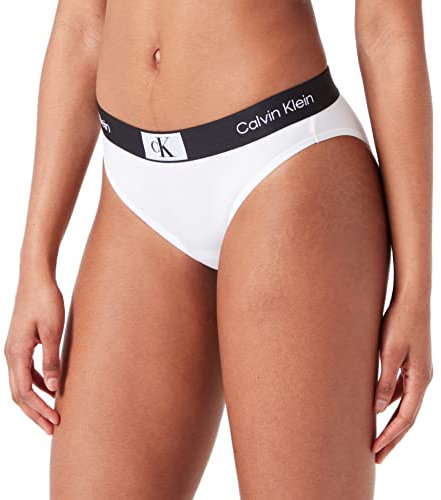 Calvin Klein Slip Bikini Modellanti Donna Cotone Elasticizzato, Bianco (White), L