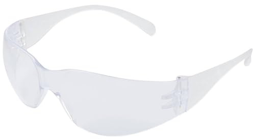 3M Virtua Schutzbrille, rahmenlos in Wraparound-Form | Bernstein, Grau, Klar, Polycarbonat, Antikratz, Antikratz und Antibeschlag