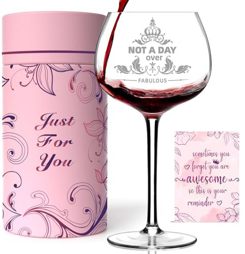 Regalos para mujeres, no un día sobre fabulosas copas de vino personalizadas, regalos de cumpleaños, copa de vino, regalos del día de la madre, regalos para mujeres, ideas de regalo únicas para su