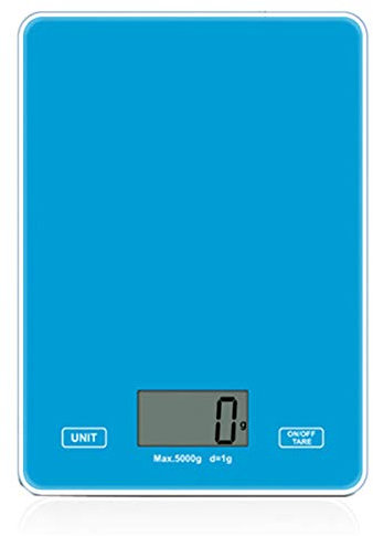 Balance De Cuisine Numérique, Balance Numérique Jusqu'à 5 kg De Capacité De Charge, Précision Jusqu'à 1 g, Balance De Cuisine Avec Écran LCD Facile À Lire, Avec Fonction De Pesée,Bleu
