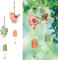 TROGN Vogel-Windspiel, einzigartig für draußen, Keramik, tiefer Ton, 2 Stück, hängende Dekoration, geeignet für Outdoor, Garten, Terrasse, Hof, Veranda, Balkon, süßes Einweihungsgeschenk (Vogel)