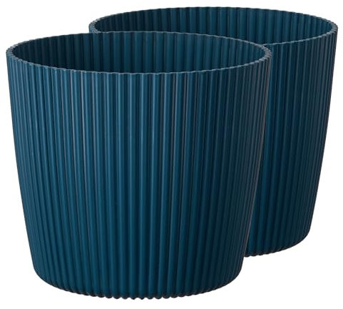 Tymar Blumentopf,Übertopf, 2er-Pack, Runde Form ((2pack) Ozean, ø 11 cm)
