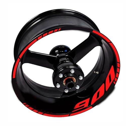 FLYIFE Vinile Moto per H&Onda Hornet 600 900 250 Adesivi Ruota Rim Logo Serbatoio Decalcomanie Hornet Accessori (Color : 900 Red)