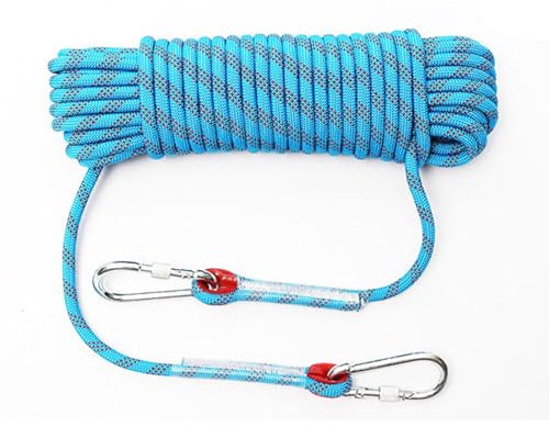 Outdoor-Kletterseil, 8 mm, Outdoor-Kletterseil, 10 m, 25 m, 50 m, 100 m, 150 m, 200 m, statisches Kletterseil, Fluchtseil für Eiskletterausrüstung, Feuerrettung, Fallschirm (Farbe:
