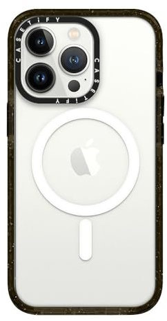 CASETiFY Impact iPhone 13 Pro Case [4X Military Grade Drop Tested / 8.2ft Drop Protection/Compatible with Magsafe] - Clear Black