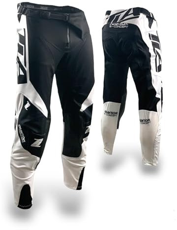 REAKTION Mx Pantalon Moto Enduro et Motocross, Technique Quad, Vêtements Tout-terrain pour la Compétition, Bmx