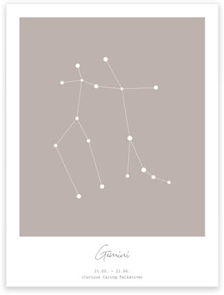 Bildershop-24 Sternzeichen Gemini/Zwillinge, 40x50 cm