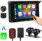 VSYSTO 5 Inch Motorcycle Carplay Touchscreen, Wireless Carplay and Android Auto, GPS Navigation WiFi Waterproof Motorcycle Dash Camera HD 1080P Front and Rear Camera DVR, Tire Pressure Sensors (5inch)