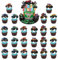 25 Monster Truck Cupcake Tops, Auto Tortendeko, Happy Birthday Cake Topper, Monster Trucks Geburtstag Dekoration, Monster Truck Thema Kuchen Dekoration, Baby Party Dekoration