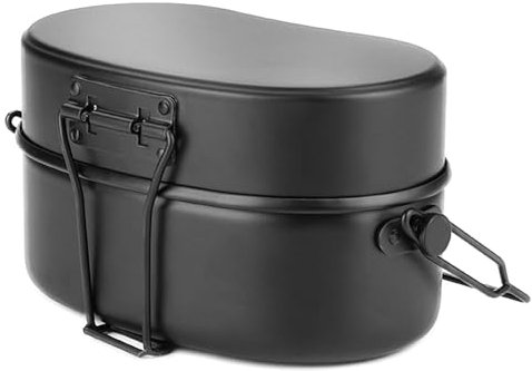 lonchera de metal, lonchera de aluminio - Contenedor de almuerzo de doble capa para acampar al aire libre | Caja de embalaje, contenedor de almuerzo, solución de almacenamiento de comidas para