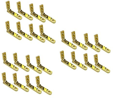 Angoily 24pcs Simple Hinge Tools Jewelry Box Hinge Wooden Box Zinc Alloy for DIY