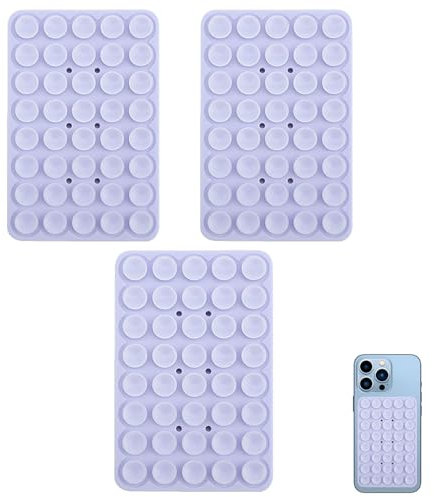 3 ventosas grandes para teléfono móvil, 64 x 100 mm, ventosas de silicona para teléfono móvil, soporte de ventosa para teléfono móvil, compatible con iPhone y Android