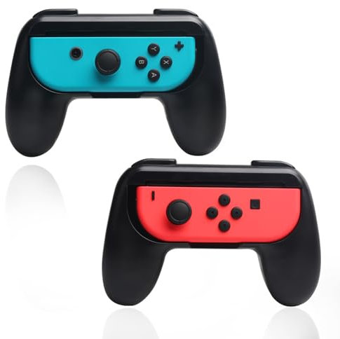 Switch Zubehör Grip, 2 Stück Controller Grip, Halterung Switch Grip, Handgriff Controller Griffhalter Switch Controller Griffhalter Zubehör Switch, Griff Halterung Gaming Controller (Schwarz)