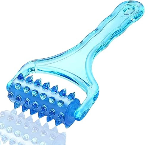 PARENCE.- Rouleau de Massage avec Manche – Rouleau à Picots pour Tonification Corporelle et Effet Anti-Cellulite – Idéal aussi pour Muscles - Utilisation à Sec ou avec Crème - 18x9cm