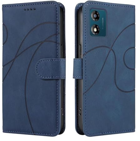 for Motorola Moto G55 Case Flip Wallet Phone Cover PU Leather Shockproof Card Holder Magnetic Stand Protective Case for Motorola Moto G55, Blue