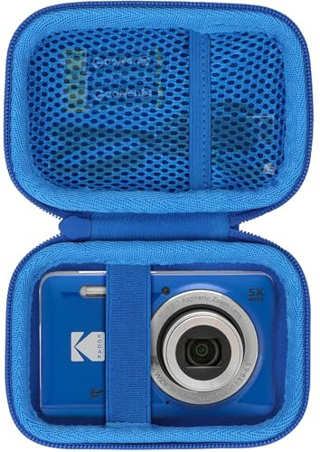 Lebakort Storage Case Compatible with Kodak PIXPRO Friendly Zoom FZ45 FZ55 16MP Digital Camera (Blue Case)