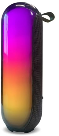 Vernte Epoptis - Portable Waterproof Bluetooth Speaker with USB Port, AUX, Disco Light Show, Deep Bass and 13 Hour Battery Life - Black