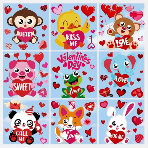 DULEFUN Fensteraufkleber zum Valentinstag