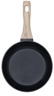 Pyrex - Cook&Care Pfanne aus recyceltem Aluminium – für alle Herdarten geeignet – Antihaftbeschichtung ohne PFAS – kratzfest – spülmaschinenfest – Griff in Holzoptik (Ø20 cm)