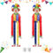 Clown Banner Karneval, 2pcs Clown Deko Karneval, Clown Fasching Deko Farbe Papier Luftschlangen Karneval Hängen Banner, Fasching Party Dekoration für Indoor Outdoor Geburtstag Garten Party Fenster