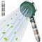 Gritin Pommeau de Douche 5 Modes avec Bouton D'arrêt D'eau, Douchette à Main Haute Pression Économe en Eau et Anticalcaire avec Filtre, Pommeau de Douche G1/2 Pouces pour Salle de Bain,Vert foncé