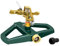 Aspersor de césped de metal con rotación de 360 grados, rango de pulverización de 10 – 15 m, ajustable, gran superficie con acoplamiento rápido para agricultura, césped, jardín