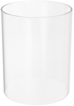 ULTECHNOVO Klarer Glasschirm 4X4 Zoll Offener Glaszylinder Kerzenhalter Windlicht Schutzhülle Für Zuhause Hochzeit Party Dekoration