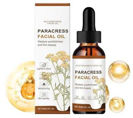Paracress Facial Oil Organic Cold Pressed, Anti-Aging Parakresse-Gesichtsöl zur Faltenreduzierung, Feuchtigkeitspflege und Hydratation Ätherisches Öl für alle Hauttypen (1)