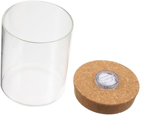 Mipcase Mini Aquarium Verre Cylindrique Borosilicate avec Lumière LED Terrarium Simple pour Plantes et Décoration Créative Bocal Écologique DIY pour Hydroponie et Poissons