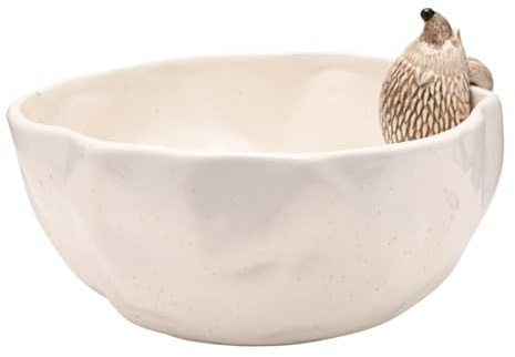 Widdop and Co Country Living Ceramic Hedgehog Serving Bowl Woodland-Inspired Tableware for Soups, Snacks & Treats, Unique Nature-Themed Gift