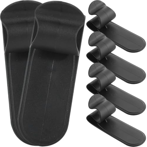 FIXOSHEE Lot de 6 Crochets Muraux Adhésifs Transparents en Plastique Épais Support Portable sans Perçage pour Parapluies et Serviettes Fixation Facile pour Porte Salle de Bain et