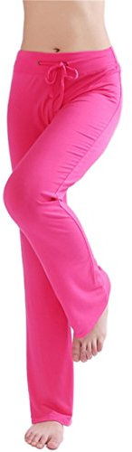 HOEREV Comfy Pants Ultra Morbidi e Leggeri Pantaloni Fluenti per Le Donne, Perfetti per Yoga e Relax Prodotto,Rosa Scuro,3XL