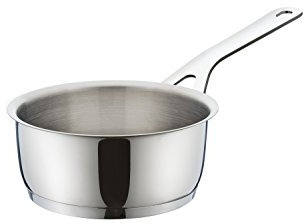 Alessi Pentole e Padelle Casseruola 16 cm 1.4l in Acciaio INOX Silver, Capacità 1.4 litri, Senza Finitura, Ideale per Cucine Classiche e Moderni