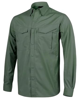 Helikon Men's Defender Mk2 Long Sleeve Shirt Olive Green Size L