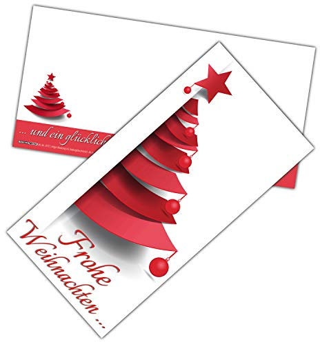25er XL-Set WEIHNACHTSBAUM Weihnachtskarten - ideal als Brief oder Postkarte - privat & geschäftlich - edle Frohe Weihnachten Karten von BREITENWERK