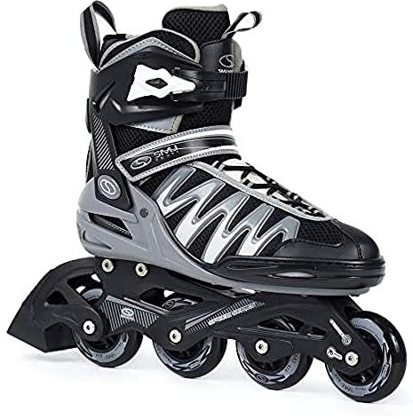SMJ sport Herren Inliner Inlineskates Skates 82A ABEC5 Fitness PW-150 Grau (42)