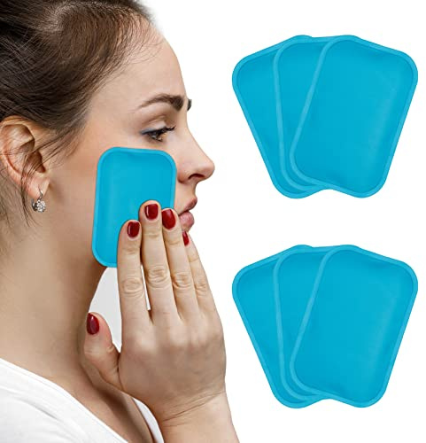 Small Ice Packs, 6 Pcs, Reusable Mini Gel Cold Packs for Injuries, Hot Cold Compress for Kid's Boo Boos, Headaches, Wisdom Teeth, Breastfeeding, Pain Relief, Fever, Mosquito Bite, First Aid 3 X 4.5