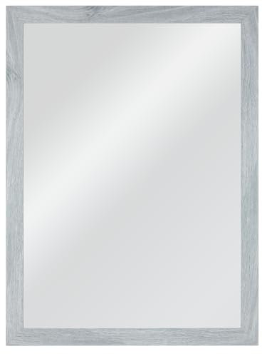 CHELY INTERMARKET MOD128 Espejo Pared Vertical Decorativo Grande Estilo Moderno Marco Madera Cuerpo Entero Elegante 60x90 cm Gris 2004 Ideal Recibidor Dormitorio Baño Incluye Kit Montaje