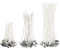 Vegena Flachdocht Kerzendocht (150 Stück), Runddocht Teelichtdochte mit Fuß Gewachst Kerzendochte Kerzen Dochte Candle Wick für Kerzenherstellung Kerze DIY, Kerzenwachs Zum Gießen 9cm 15cm 20cm